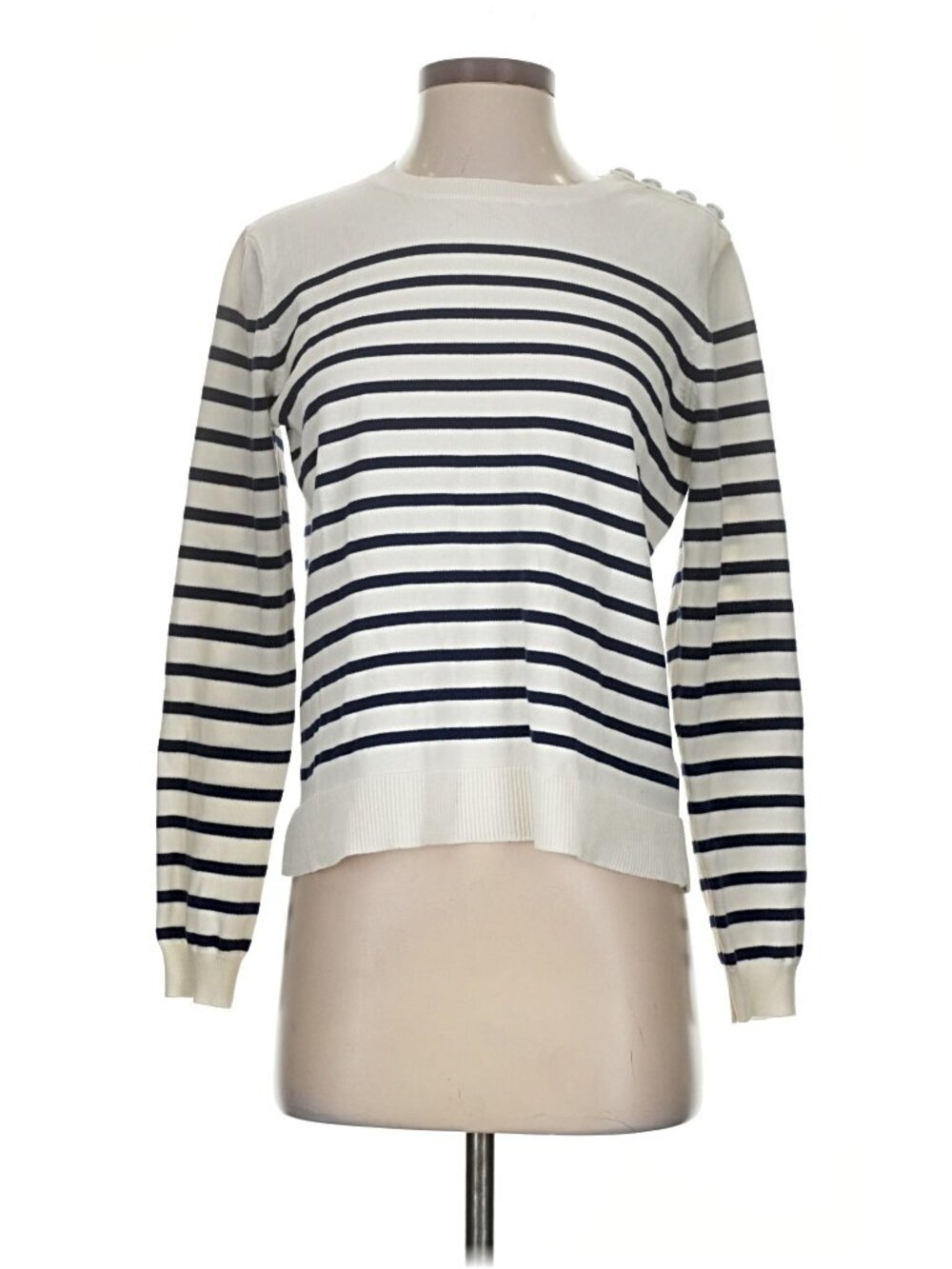 Calie Breton striped crewneck sweater EUC 100% cotton Small
